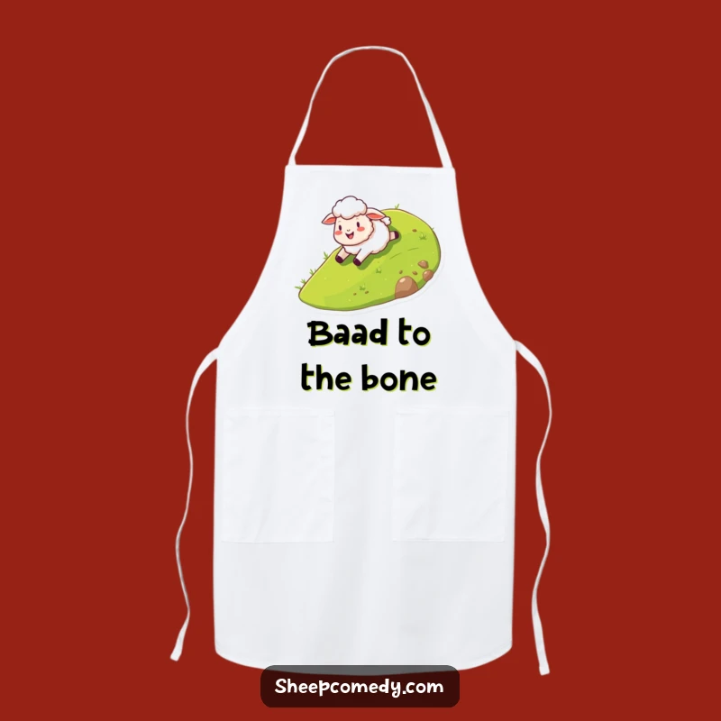Funny Sheep Hill Slide Apron: Cook Up Some Laughs in Style