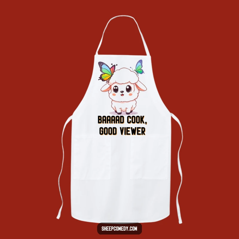 Funny Surprised Sheep Apron: Cook with Wonder in This Hare's Enchanting Gear