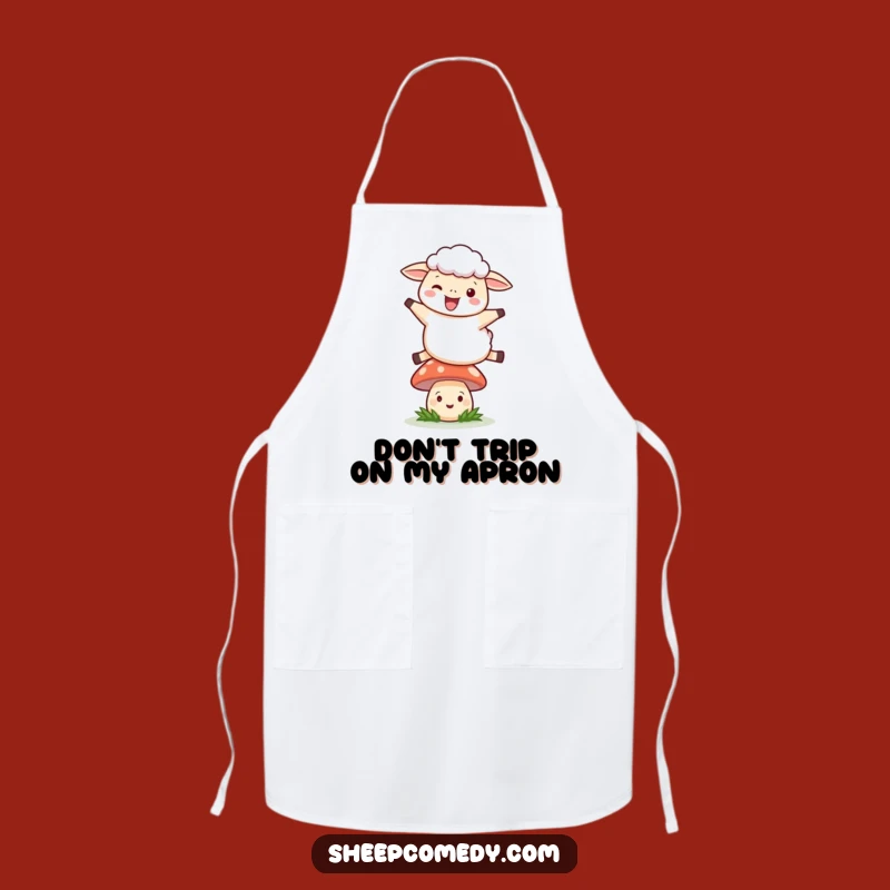 Funny Leaping Sheep Apron: Cook with Whimsical Flair