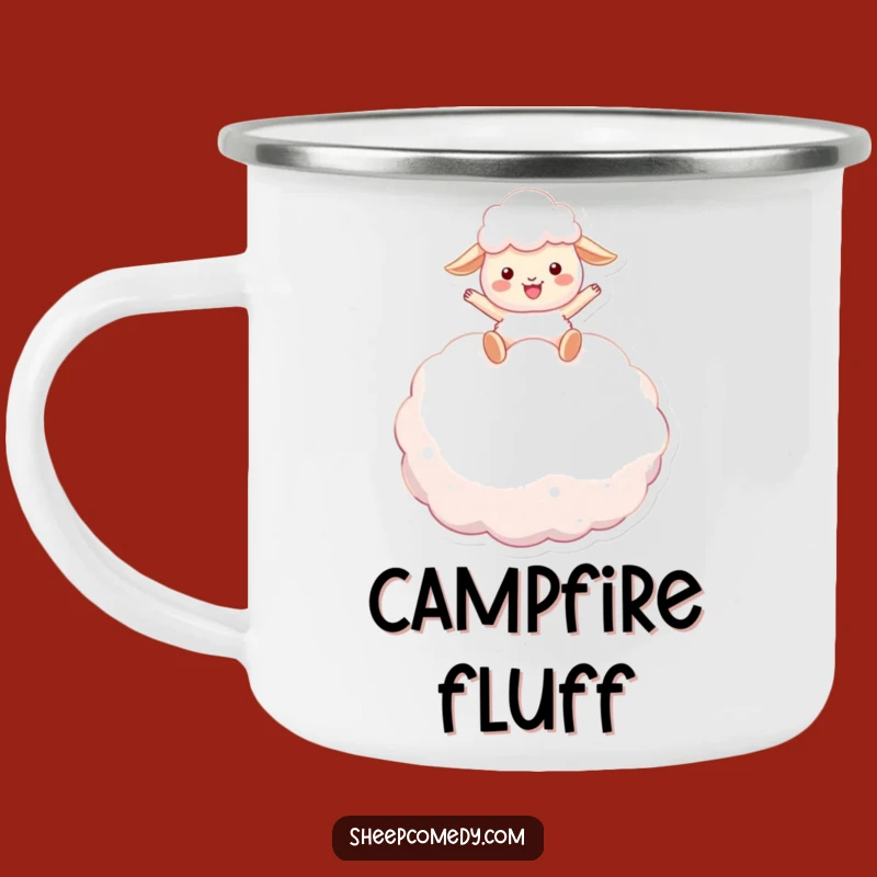 Funny Sheep Marshmallow Bounce Camping Mug: Adventure Sheep's Cozy Camp Gift
