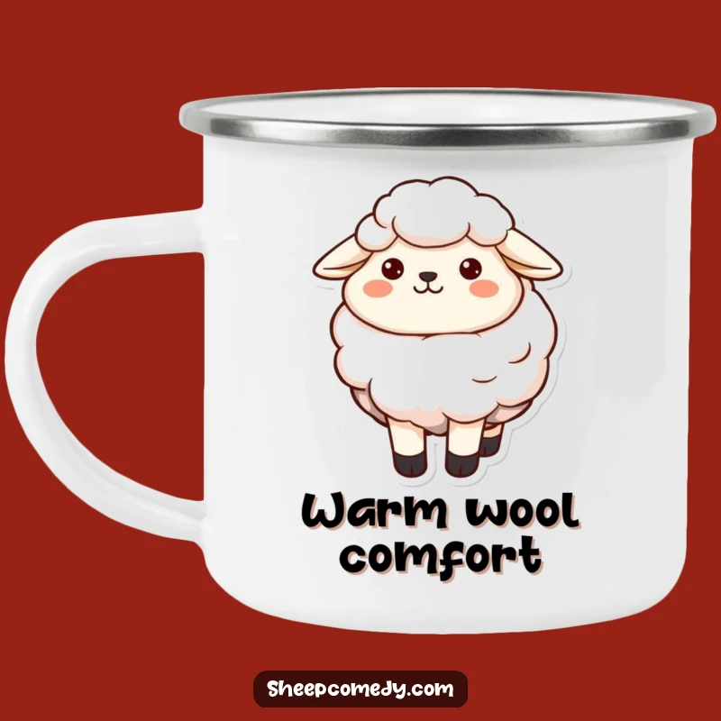 Relaxed Sheep Camping Mug: Cozy Campfires Funny!