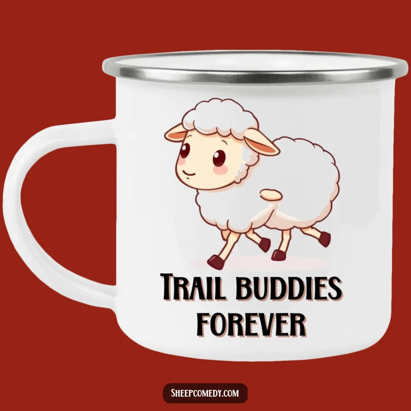 Funny Sheep Friend Camping Mug: Wobbly Legs, Adventure Buddy Gift