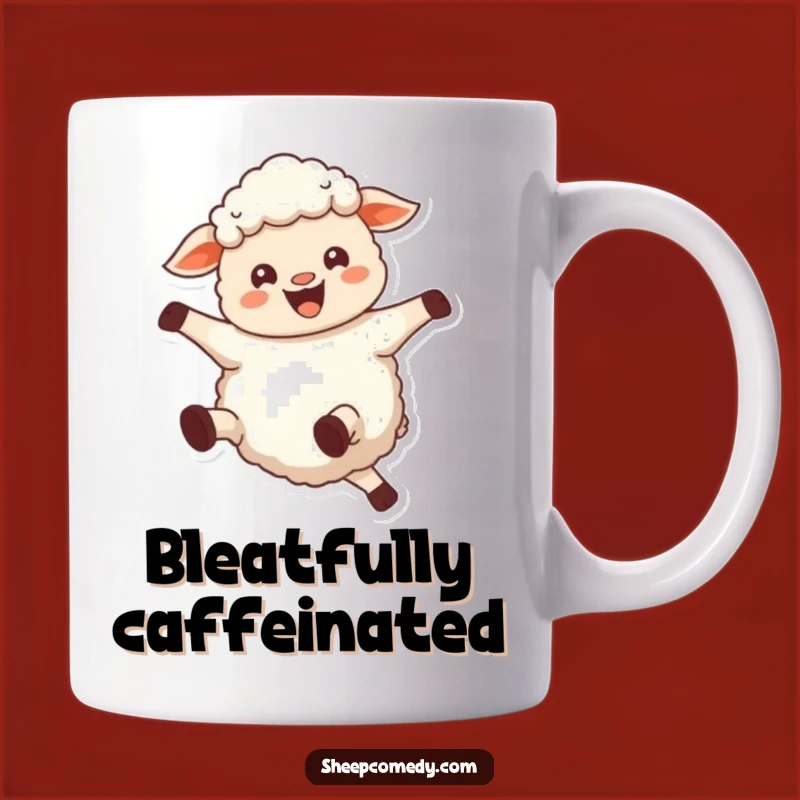 Funny Joyful Sheep Mug - Celebrate Life with a Happy Bleat