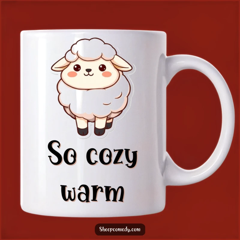 Content Sheep Mug: Cozy Comfort, Funny Smiles Guaranteed!