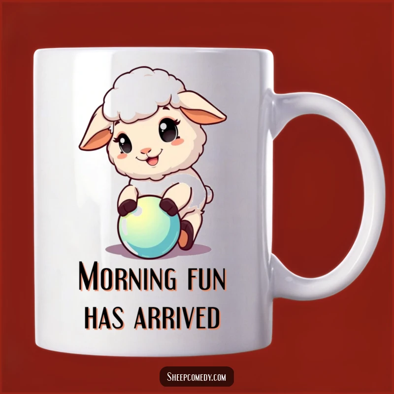 Funny Playful Sheep Mug: Delighted Sheep Character, Perfect Funny Gift for Fun Lovers
