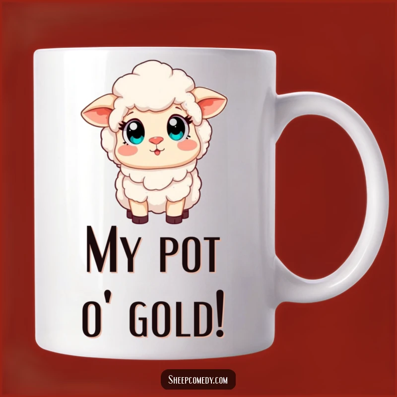 Funny Sheep Rainbow Mug: Amazed Eyes See Magic, Perfect Funny Gift