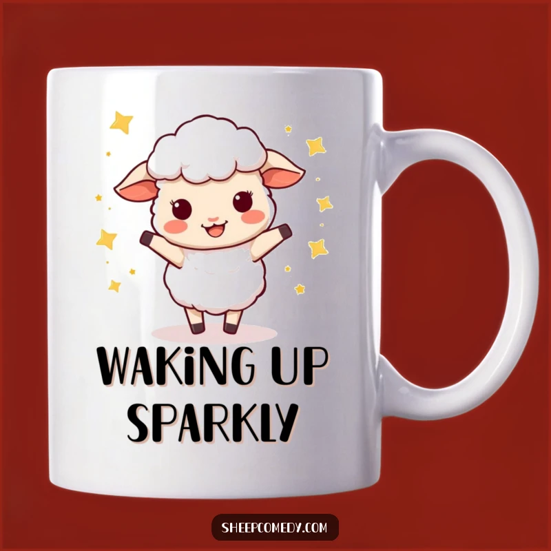 Funny Wiggle Dance Sheep Mug: Joyful Sheep Character, Perfect Funny Gift for Happy Moments