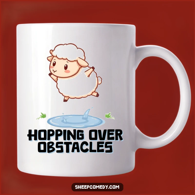 Funny Determined Sheep Mug - Leap into Your Day with Humor