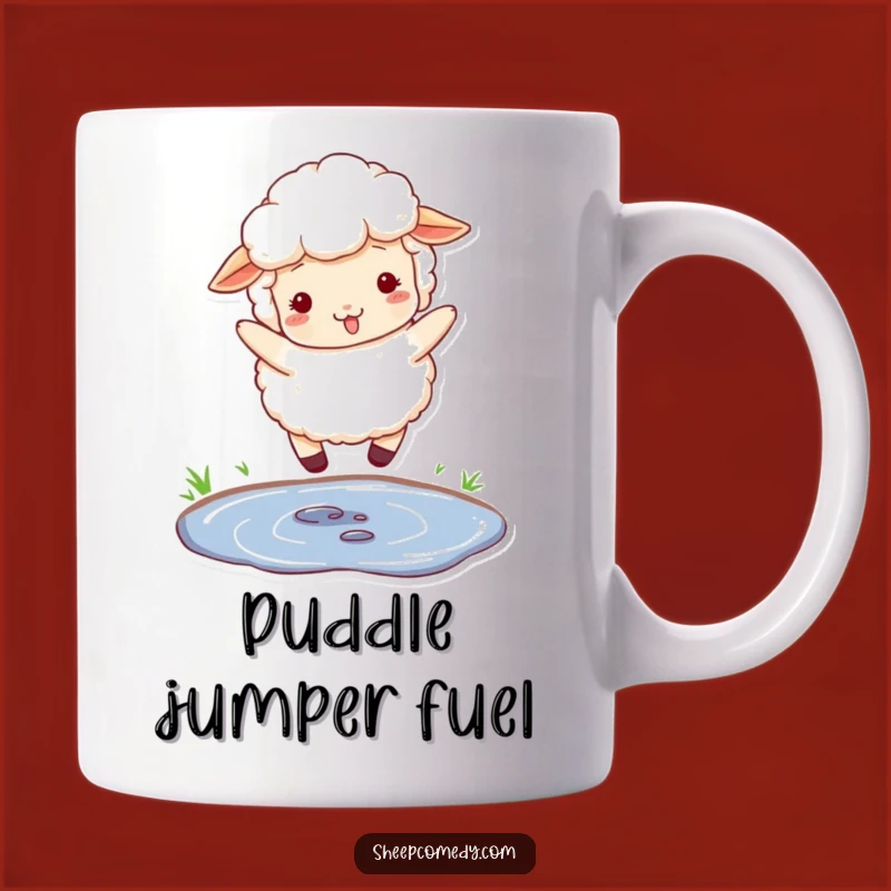 Funny Jumping Sheep Mug - Fluffy Woolly Jumper, Playful Farm Gift