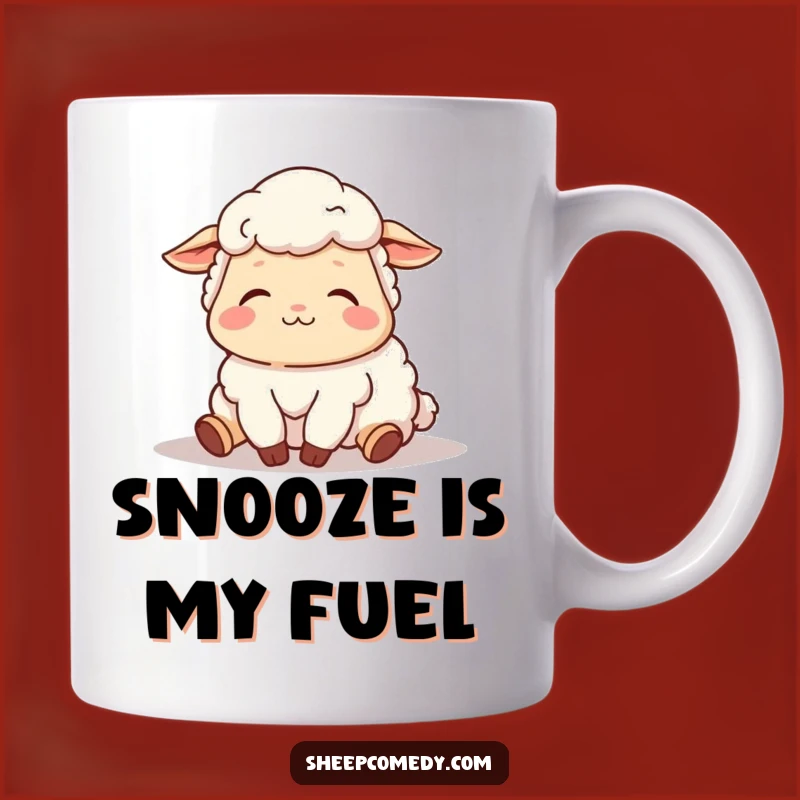 Funny Sheep Nap Mug: Contented Sigh in Sun, Perfect Relaxing Funny Gift