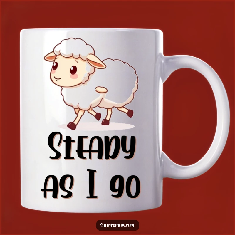 Funny Sheep Friend Mug: Wobbly Legs, Support Funny Gift