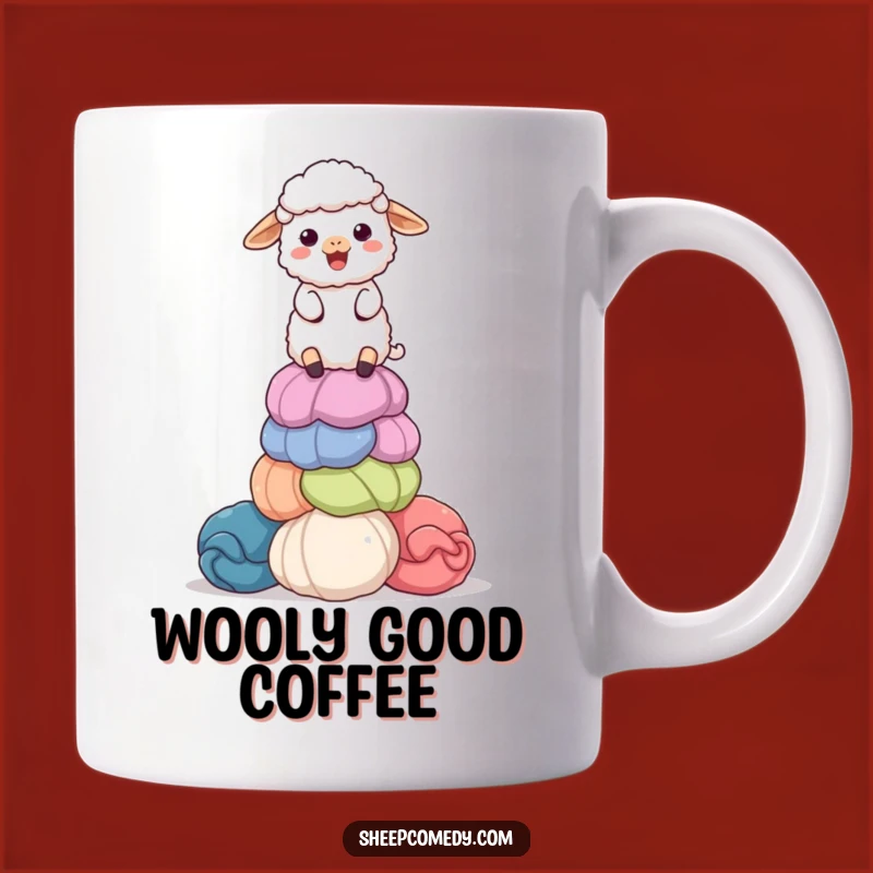 Funny Sheep Wool Balls Mug: Hilarious Gift for Crafters and Sheep Lovers