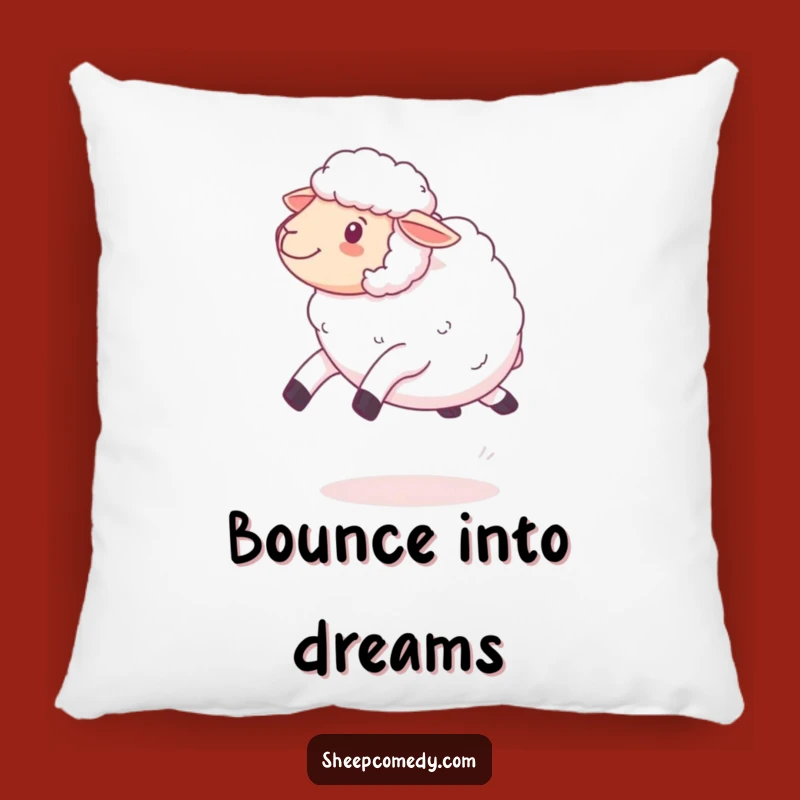 Funny Kawaii Sheep Bouncing Pillow, Soft Fluffy Wool Accent, Comfy Funny Gift