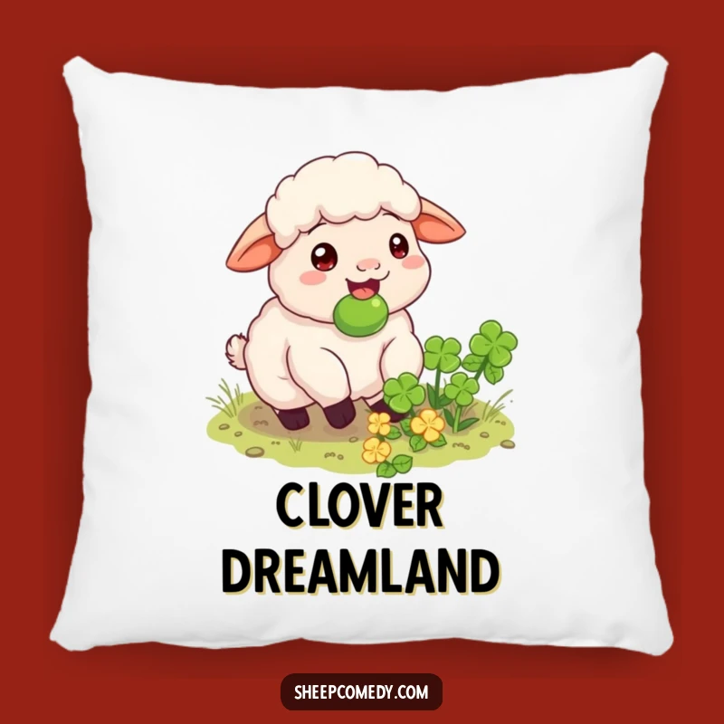 Funny Clover Patch Sheep Pillow - Cozy Up with Sweet Finds