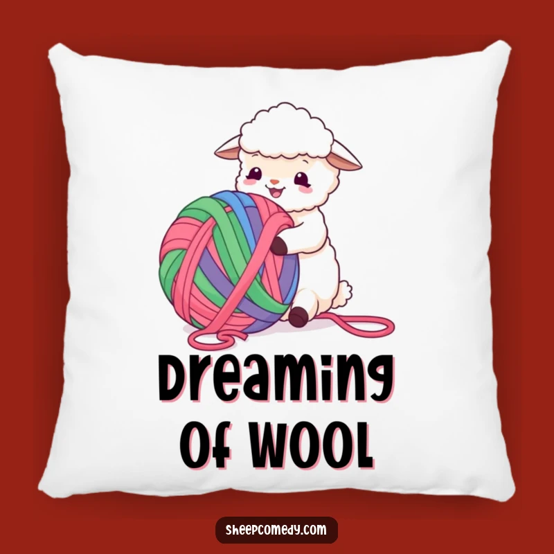 Funny Sheep Yarn Pillow: Add Hilarious Comfort & Whimsy to Your Home!