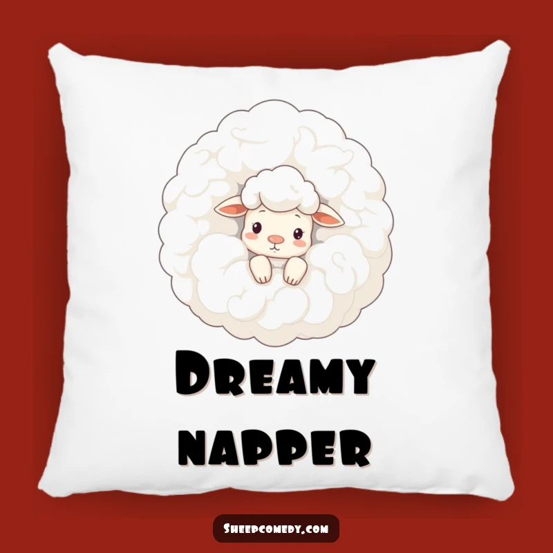 Funny Sheep Cloud Peek Pillow: Cozy Sheep's Sky Accent Gift