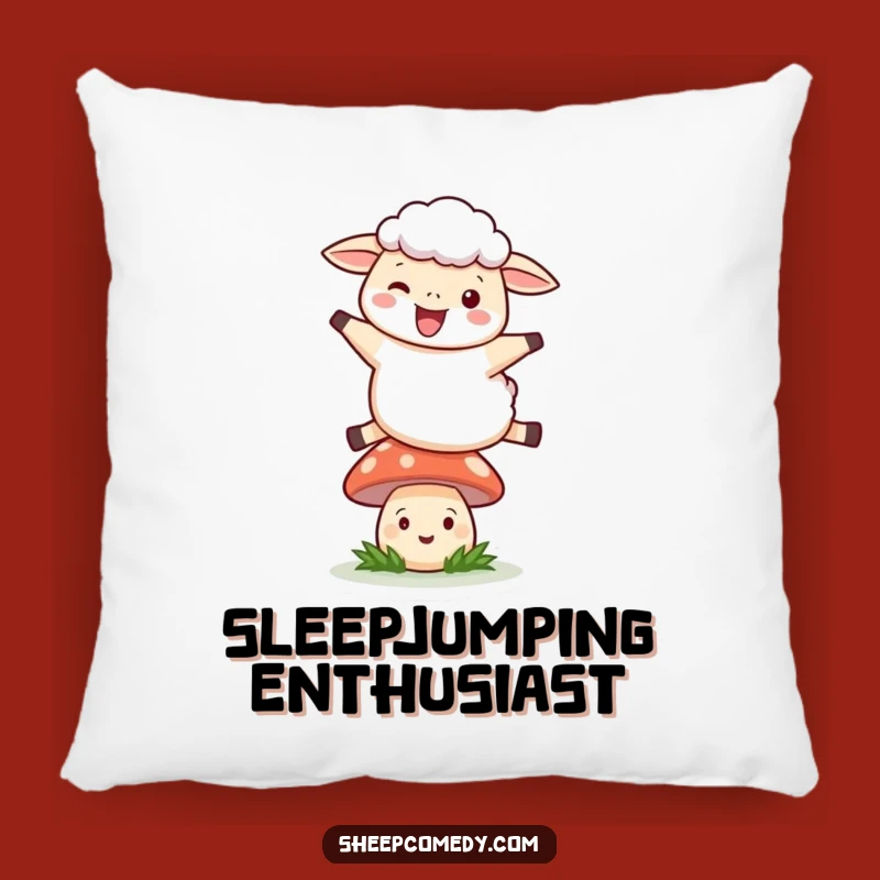 Funny Leaping Sheep Pillow: Snuggle Up with Whimsical Fun