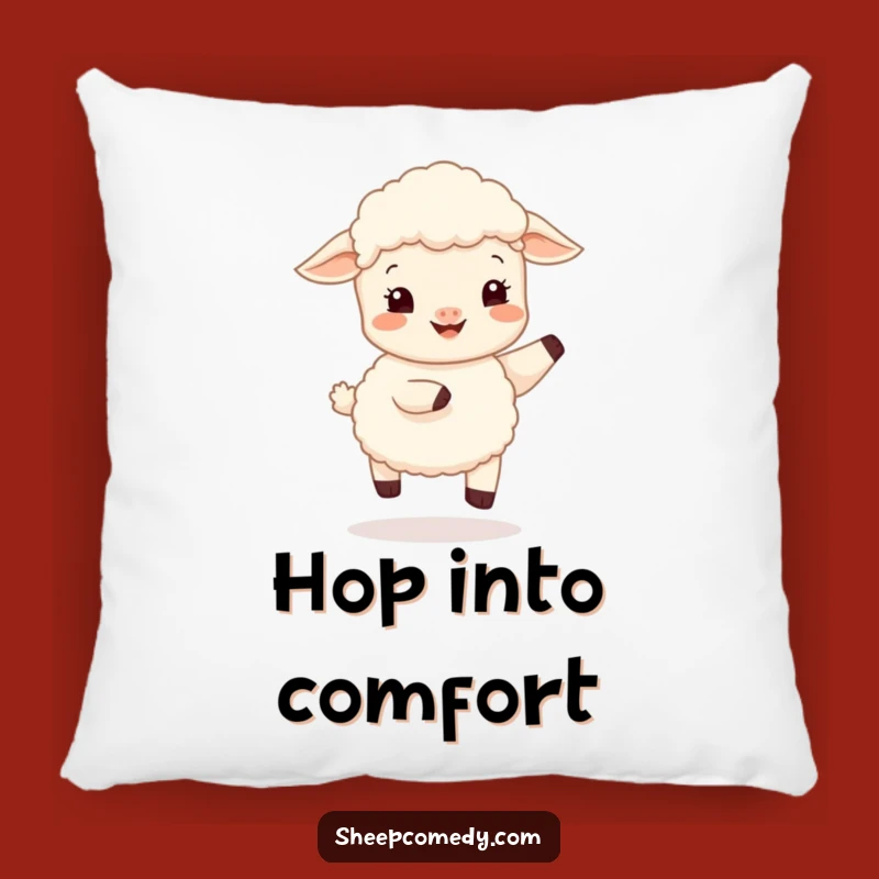 Funny Sheep Cub Hop Pillow, Bouncy Accent, Comfy Funny Gift