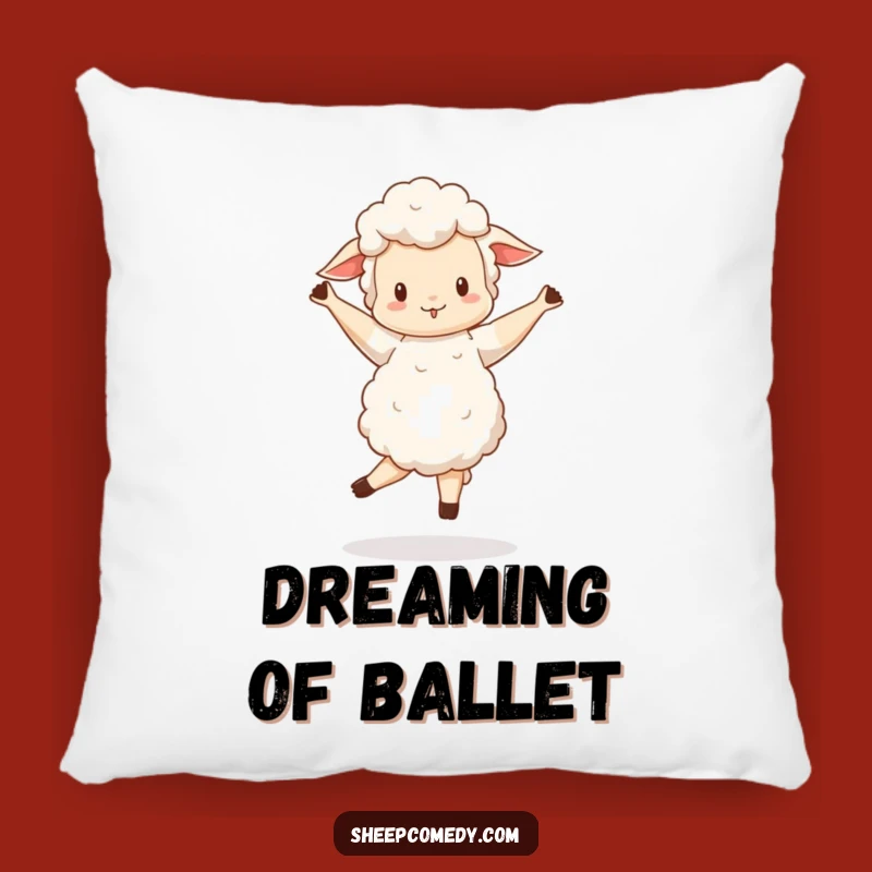 Funny Sheep Pirouette Pillow - Soft & Hilarious Dance Cushion