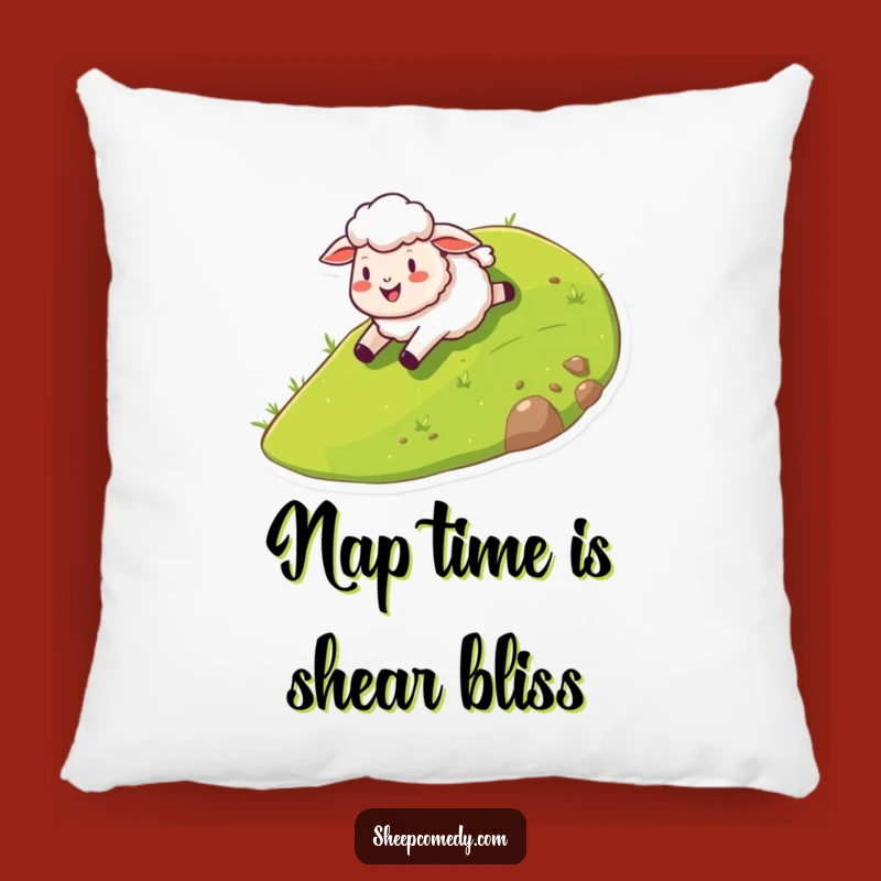 Funny Sheep Hill Slide Pillow: Cozy Comfort with a Hilarious Twist