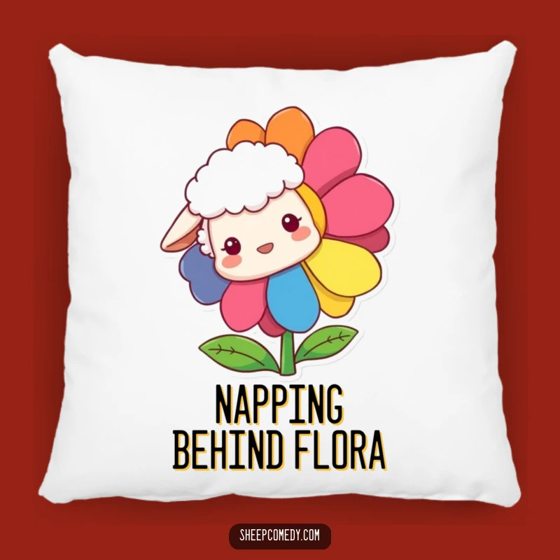 Funny Sheep Flower Pillow: Add Hilarious Comfort & Whimsy to Your Space!
