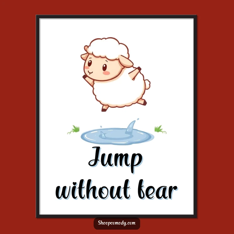 Funny Determined Sheep Digital Art - Instant Motivational Decor