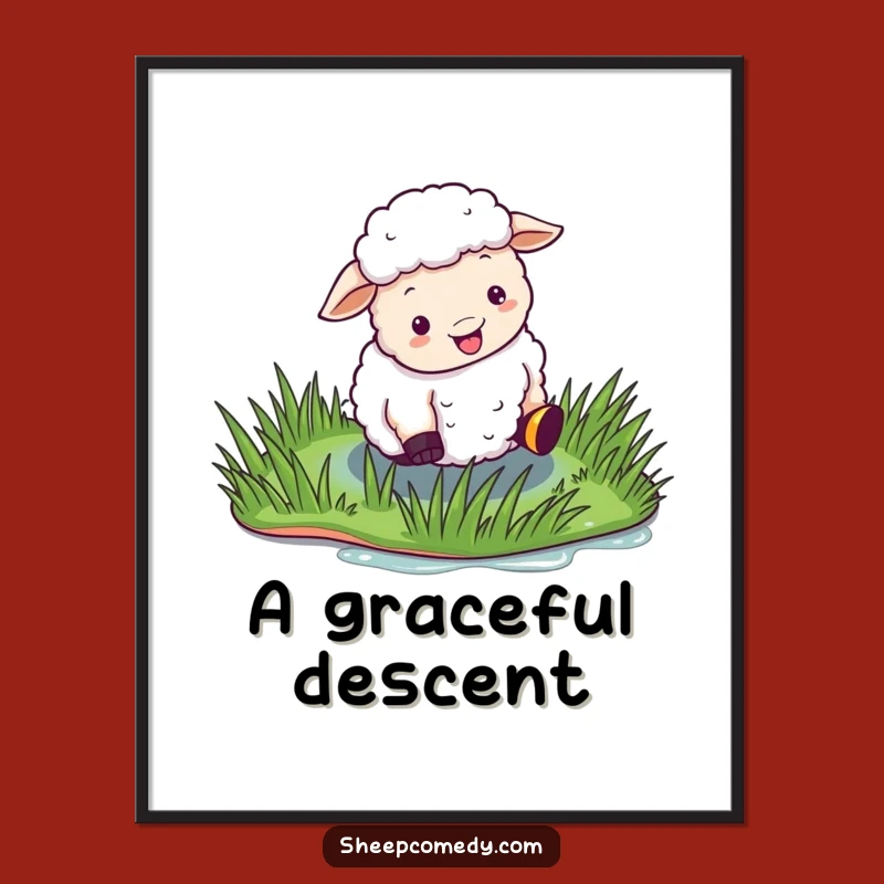 Funny Sheep Slip Art Print: Decorate with Hilarious Misfortune & Fun!