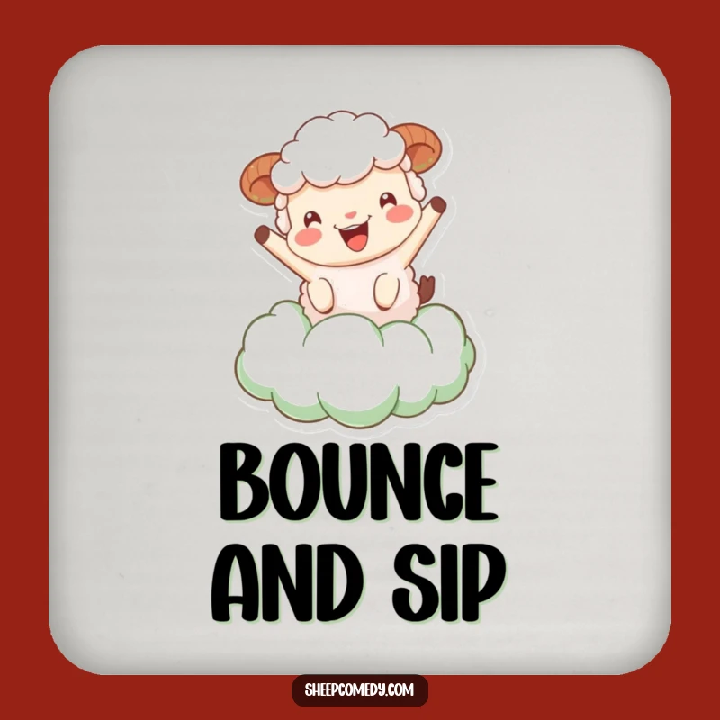 Funny Sheep Cloud Coaster Set: Protect Surfaces with Whimsical Art