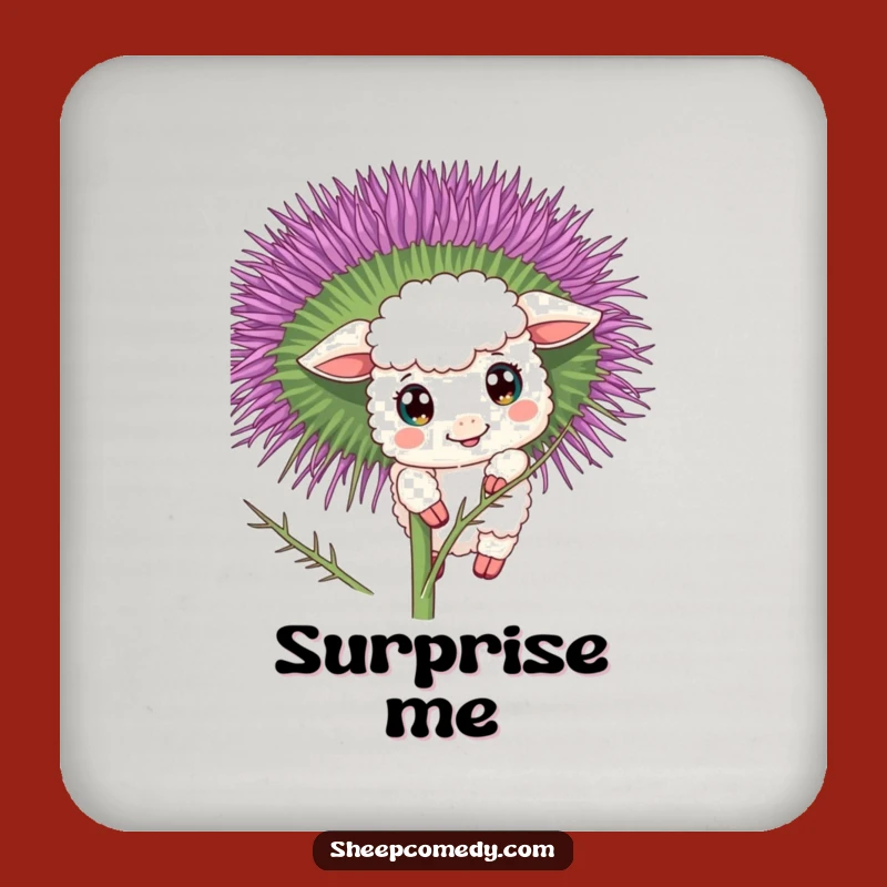 Funny Curious Sheep Coaster: Protect Surfaces with Playful Curiosity