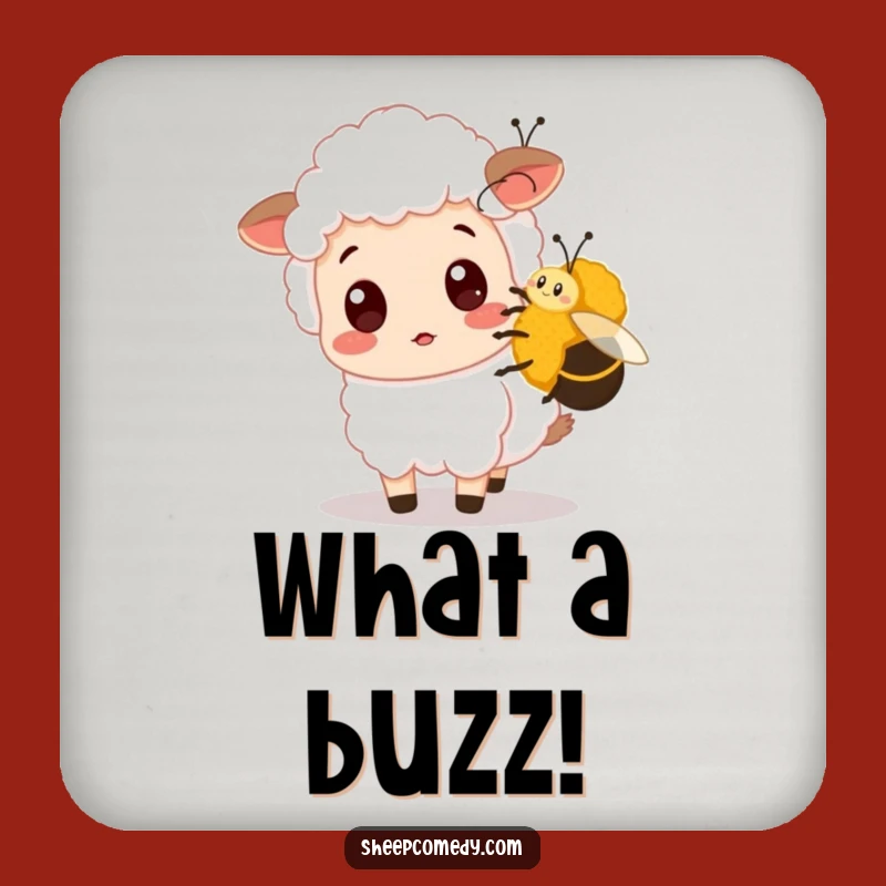 Funny Sheep Bee Coasters - Protect Surfaces with Humorous Surprise