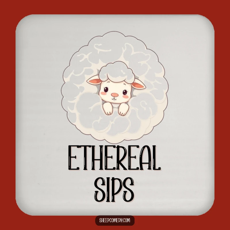 Funny Sheep Cloud Peek Coaster: Sky Sheep's Surface Protection Gift