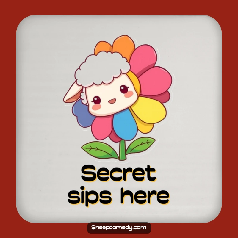 Funny Sheep Flower Coasters: Protect Surfaces with Hilarious Charm!