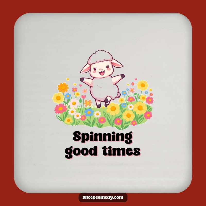 Funny Sheep Flower Coasters - Protect Surfaces with Whimsy