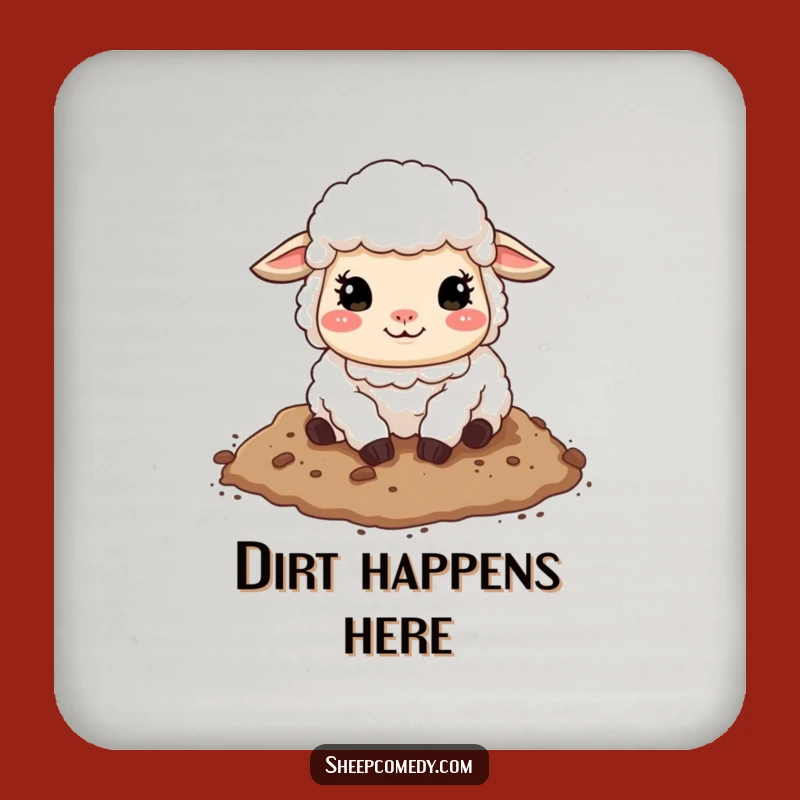 Funny Sheep Rolling in Dirt Coaster - Protect Surfaces with Laughter!