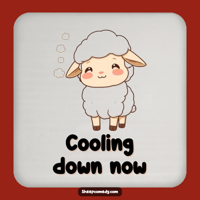 Happy Sheep Mist Coasters: Protect Surfaces Funny!