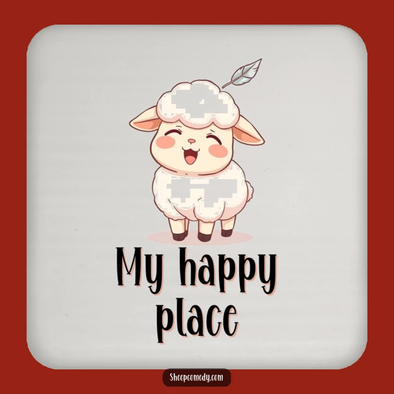 Funny Sheep Tickle Coaster: Giggling Sheep Drink Protector, Perfect Humorous Housewarming Gift
