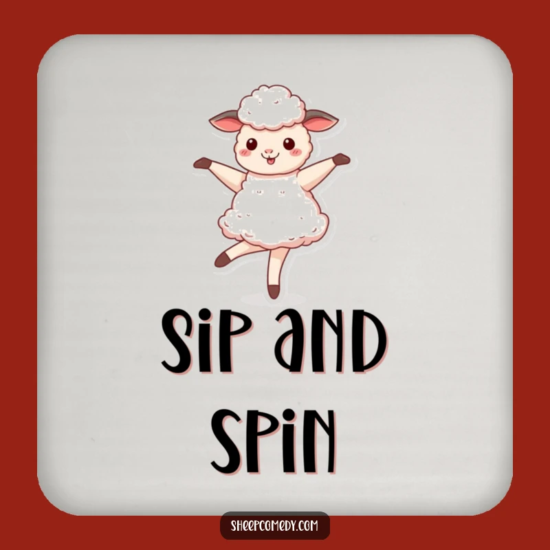 Funny Sheep Ballerina Coaster Set - Humorous Animal Protection for Tables & Gift!