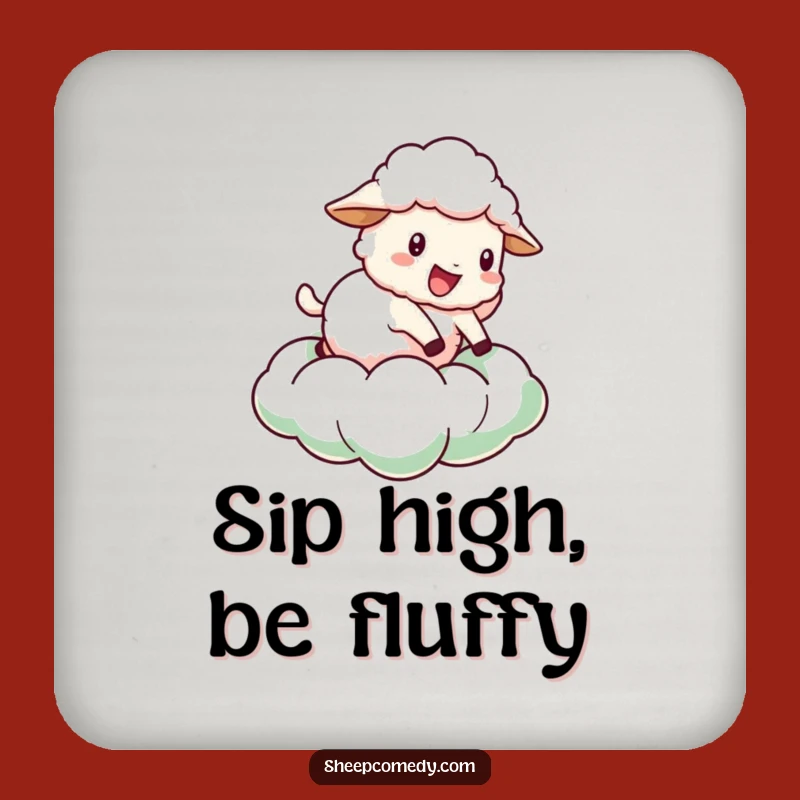 Funny Sheep Cloud Coaster Set: Bouncing Sheep Protection, Whimsical Gift