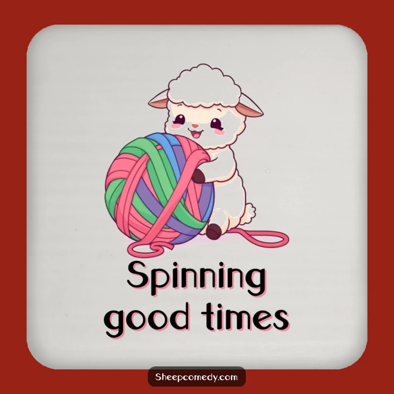 Funny Sheep Yarn Drink Coasters: Protect Surfaces with Hilarious Farmyard Charm!