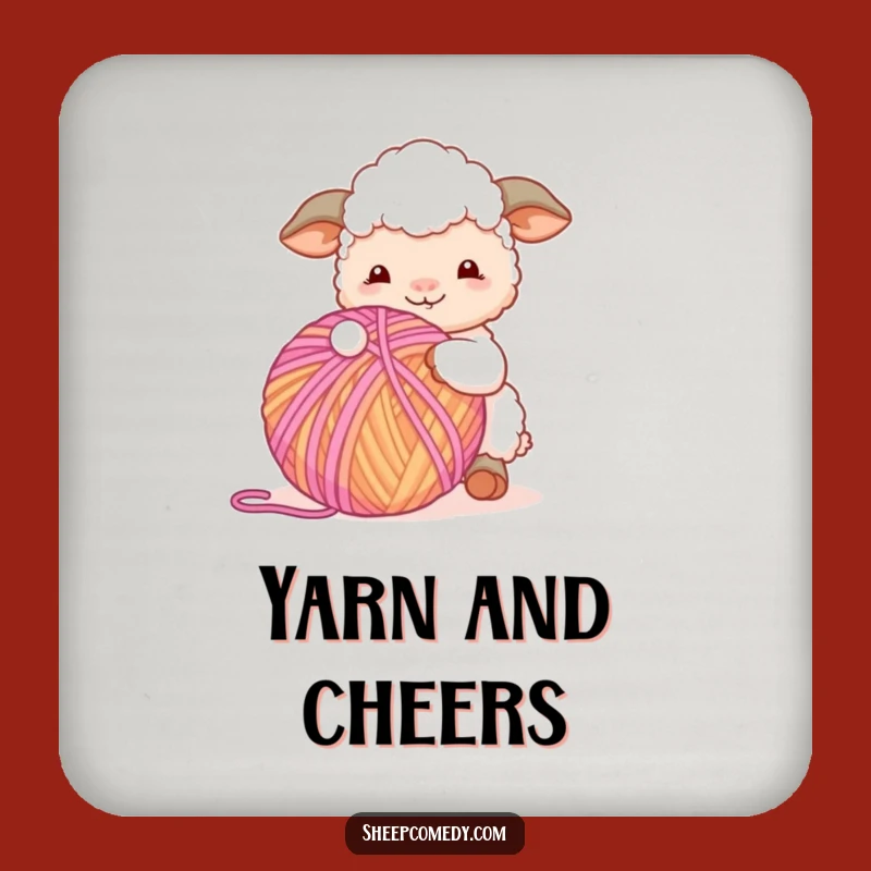 Funny Sheep Yarn Coasters: Protect Surfaces with Whimsical Craft Art