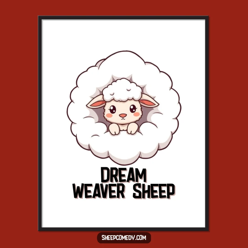 Funny Cloud Sheep Poster: Bring Dreamy Joy to Your Walls