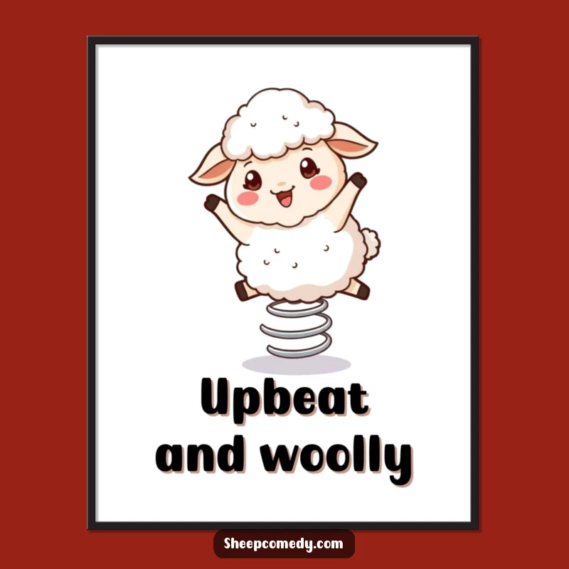 Funny Bouncing Sheep Poster: Add a Spring of Laughter to Your Decor