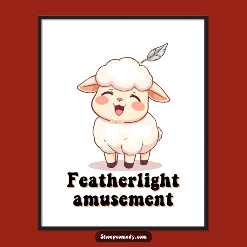 Funny Sheep Tickle Poster: Charming Giggling Sheep Art, Perfect Wall Decor Gift