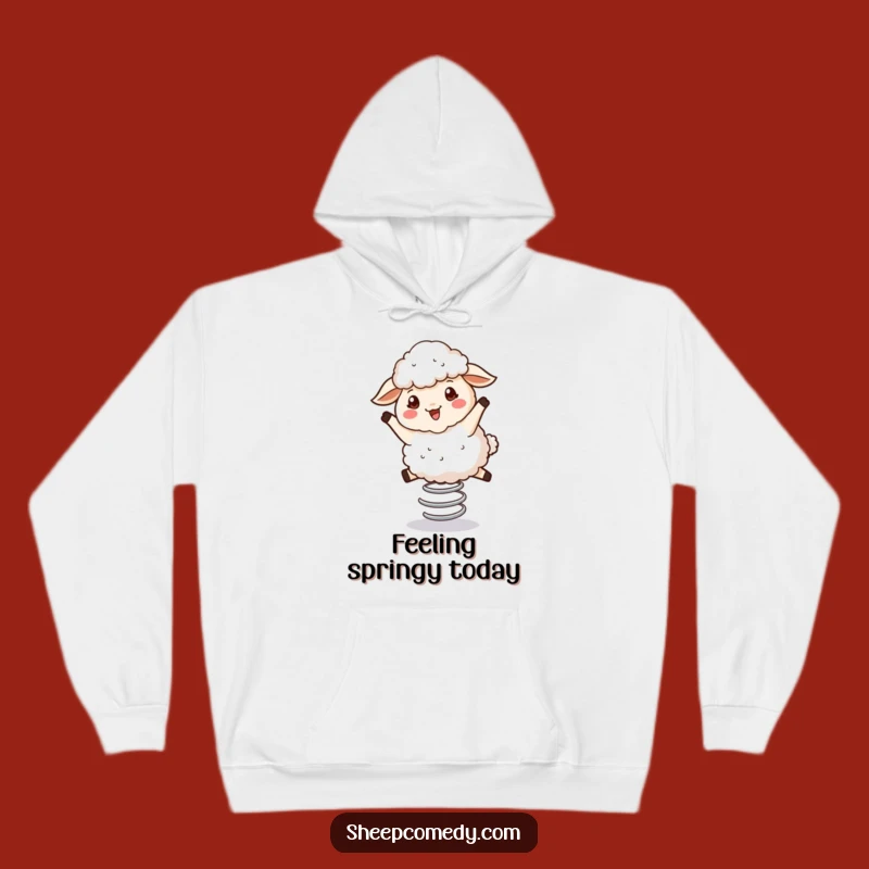 Cozy Funny Bouncing Sheep Hoodie: Snuggle Up with Laughter