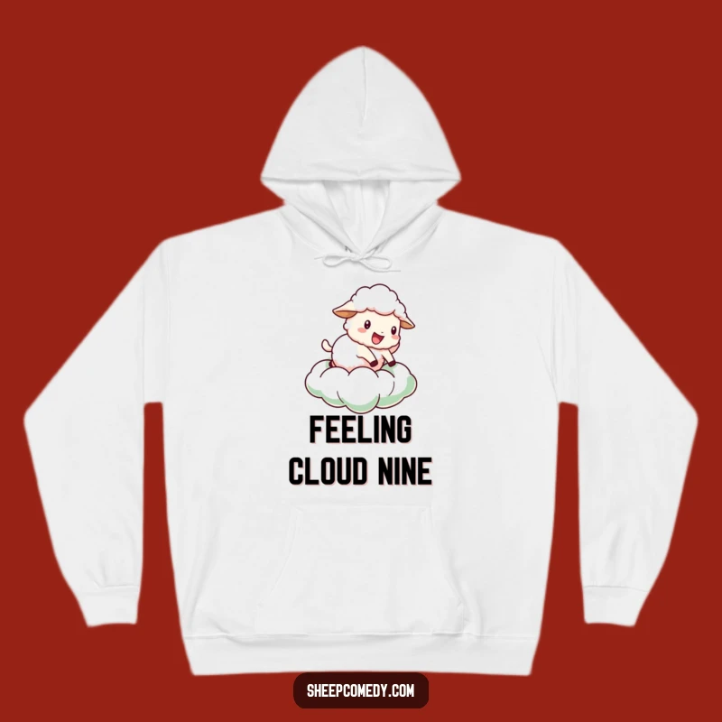 Cozy Funny Sheep Cloud Hoodie: Bouncing Sheep Comfort, Dreamy Gift