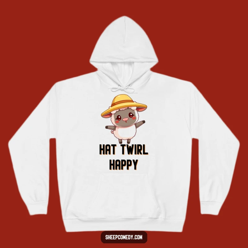 Cozy Funny Straw Hat Hoodie - Spin into Comfort and Joy