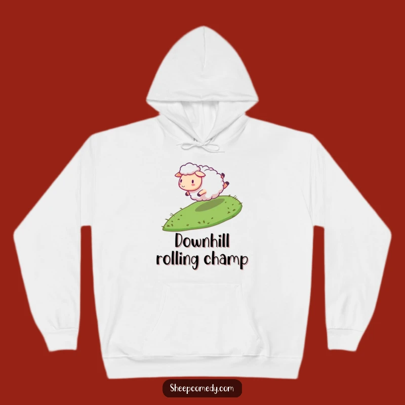 Funny Rolling Sheep Hoodie: Cozy and Energetic Humorous Gift