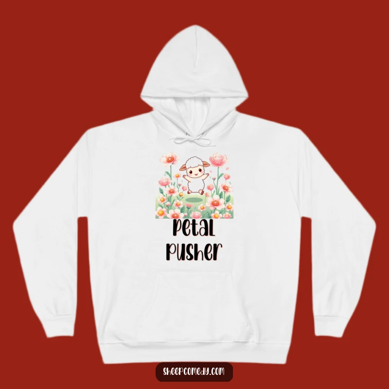 Funny Sheep Flower Skip Hoodie: Cozy Sheep's Blooming Comfort Gift