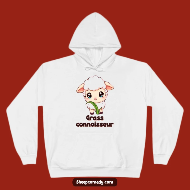 Cozy Funny Sheep Hoodie: Grass Nibbling Bliss, Warm, Innocent Funny Gift