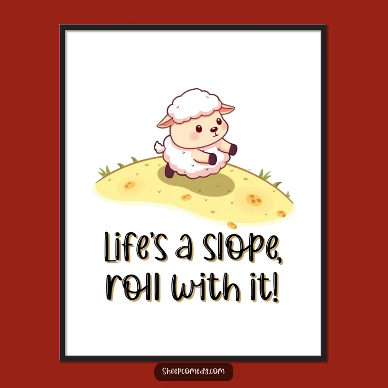 Free Printable Sheep Wall Art: Rolling Sheep, Funny Downloadable Decor
